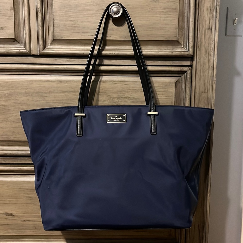 Kate Spade navy nylon tote